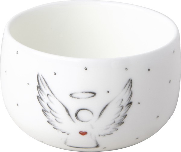 Ihr Pure Angel Black KST1117107 Bone China Teelichthalter