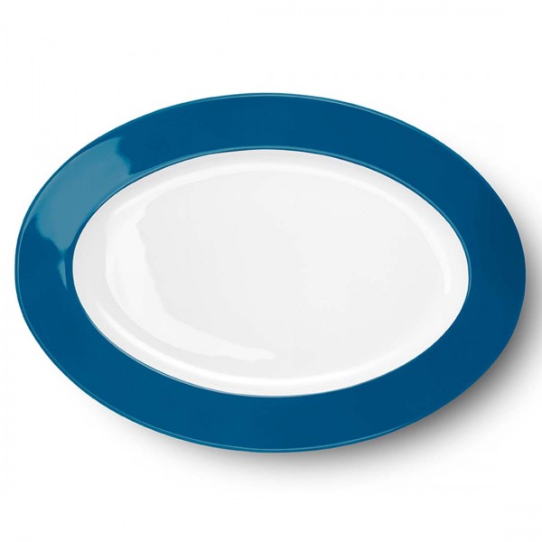 Dibbern Solid Color 2022300031 Pazifikblau Platte oval 36 cm