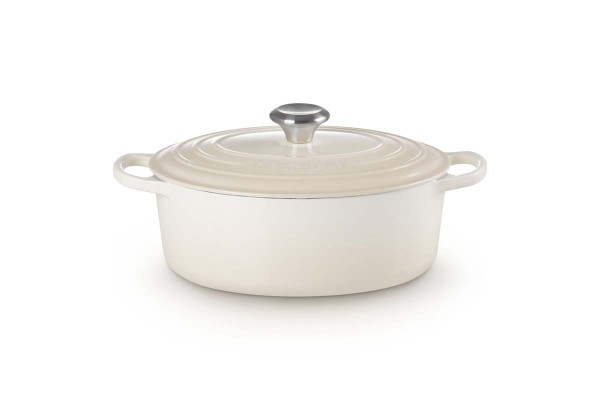 Le Creuset Gusseisen - Signature 21178277164430 Bräter oval 27cm 4,1L - Meringue