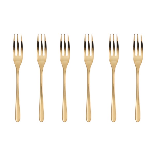 Sambonet Taste PVD Gold 52553GA5 Set 6tlg. Kuchengabeln