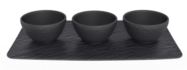 Villeroy &amp; Boch Manufacture Rock 1042399023 Set Dipschälchen 4tlg.