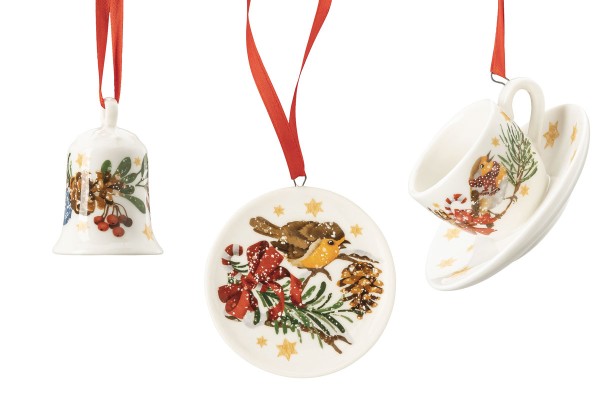 Hutschenreuther Weihnachtslieder Leise rieselt der.. Mini-Set 3tlg. (Tasse/Teller/Glocke) ca. 6 cm