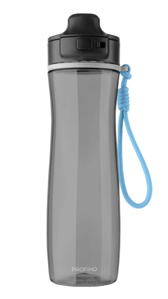 Profino Active 280601 Sport-Flasche 750 ml - Tritan, Schwarz-Transparent