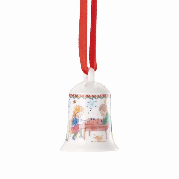 Hutschenreuther Sammelkollektion 25 Weihnachtsspiele Porzellan-Miniglocke 5cm - Brettspiel