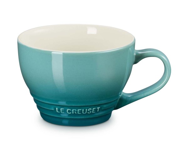 Le Creuset Steinzeug 70304400990002 Cappuccino Tasse groß 0,4L - Bleu Riviera