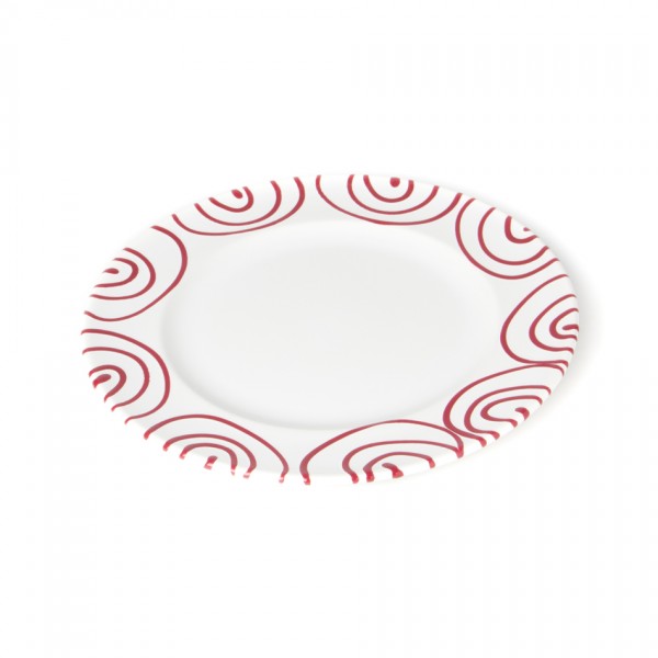 Gmundner Keramik Rotgeflammt Teller m. Fahne Gourmet (TDGO18) 18 cm
