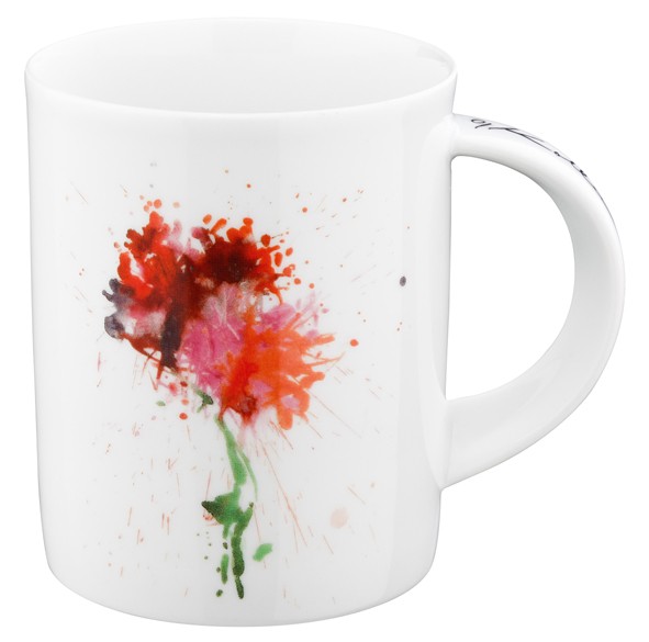 Tettau Oskar Kollar Geranienblüte Becher mit Henkel