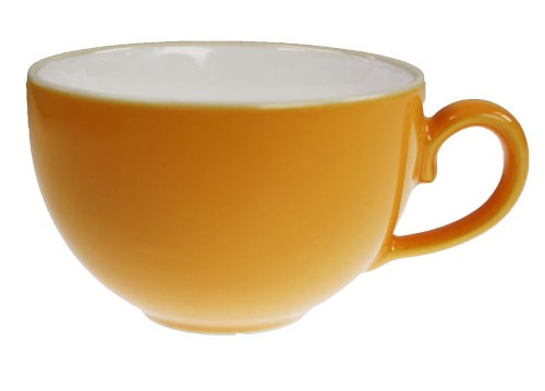Friesland Happymix Safrangelb NEU-Kaffeeobere innen weiß 0,24 l