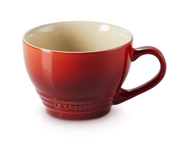 Le Creuset Steinzeug 70304400600002 Cappuccino Tasse groß 0,4L - Kirschrot