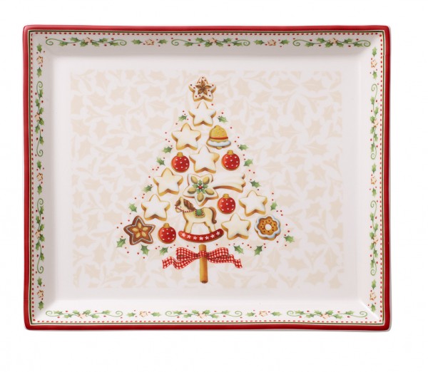 Villeroy &amp; Boch Winter Bakery Delight 1486122856 Gebäckplatte rechteckig, klein 27 x 22,5 cm