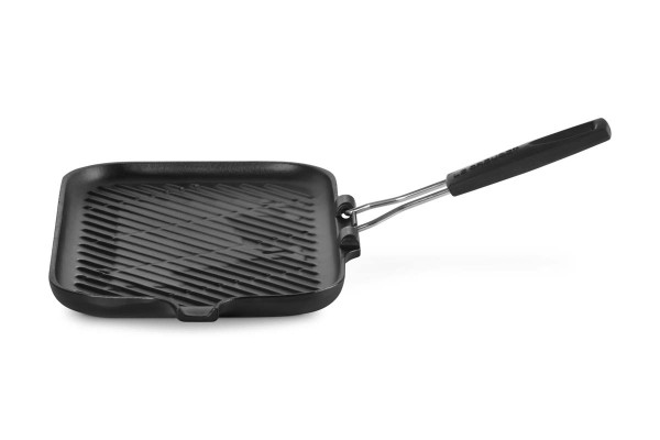 Le Creuset Gusseisen - Tradition 20049000000400 Grillpfanne rechteckig mit Silikongriff 36cm - Schwa