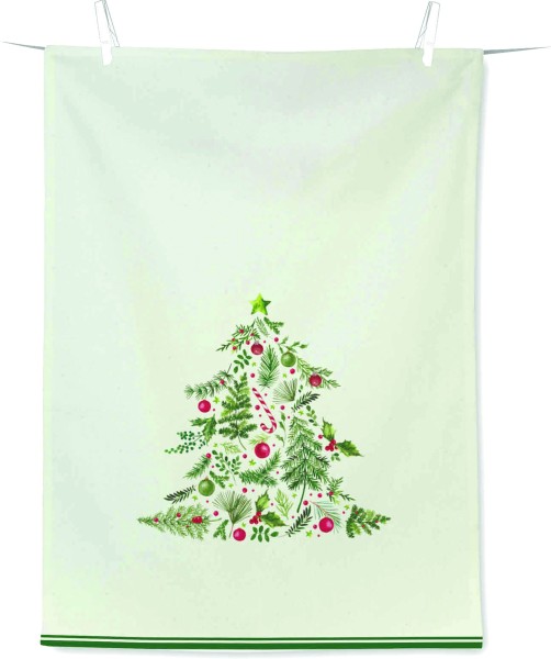 Ihr Christmas Branches Tree T1116629 Geschirrtuch 70 x 50 cm