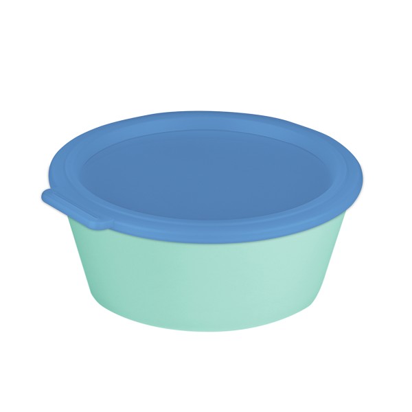Koziol Nora 8372265 Schale 1,3l mit Deckel - Sweet Green / Strong Blue