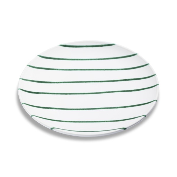 Gmundner Grün gestreift 0100TFCU25ST Speiseteller Cup (Ø 25cm)
