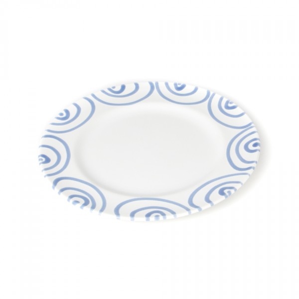 Gmundner Keramik Blaugeflammt Teller m. Fahne Gourmet (TDGO22) 22 cm