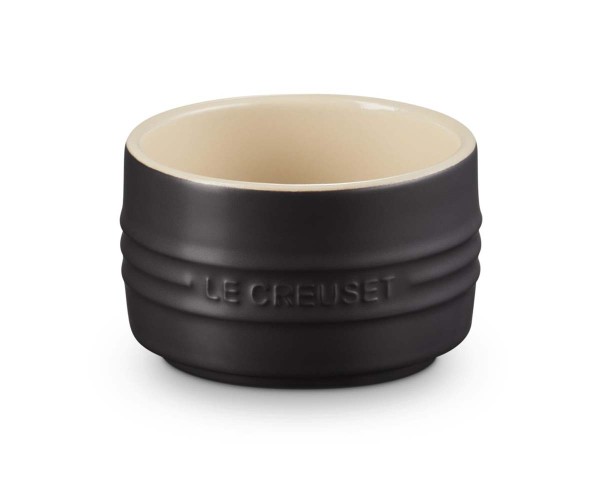 Le Creuset Steinzeug 70403200000099 Stapelbares Förmchen 8cm 0,2L - Schwarz Matt