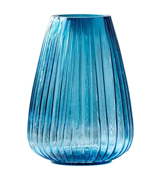 Bitz Kusintha 25348 Vase 22 cm Blau Glas