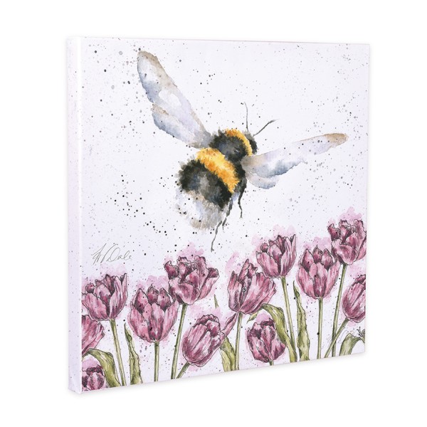 Wrendale Leinwand-Kollektion CANS-CS121 &quot;Flight of the Bumblebee&quot; - Hummel - 20cm