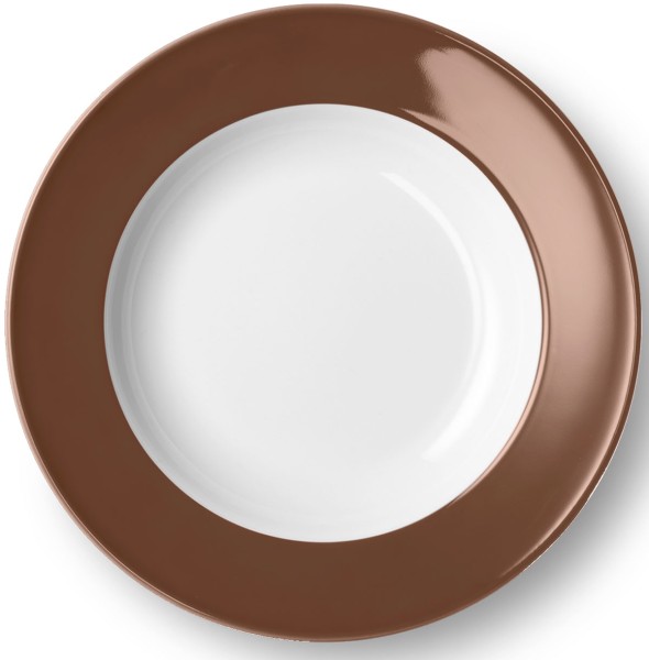 Dibbern Solid Color 2005500065 Chocolate Teller tief 23cm Fahne