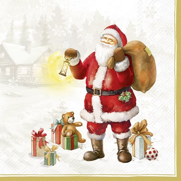 Ihr HAPPY SANTA gold L1062009 Lunch-Servietten
