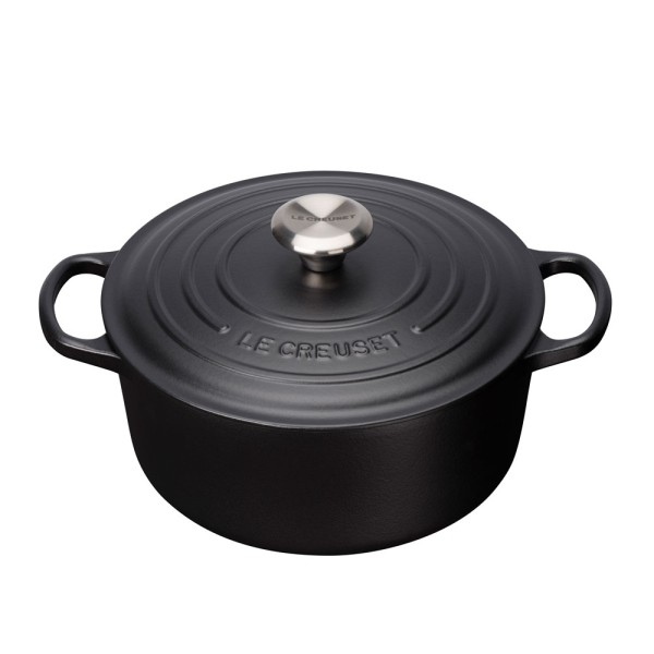 Le Creuset Kochgeschirr 21195240000430 Bräter hoch Signature 24 cm - Schwarz