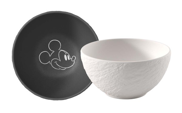Villeroy &amp; Boch Manufacture Rock - Mickey Mouse 1047198408 Müslischale 14cm, Set 2tlg.