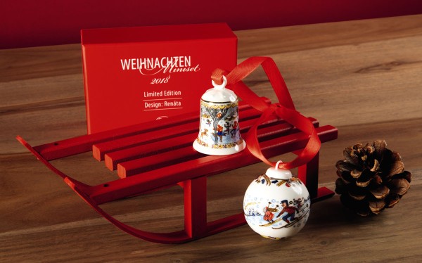 Hutschenreuther Weihnachten limitierte Jahresartikel Weihnachten Mini-Set 2018 1 x Mini-Kugel ca. 5