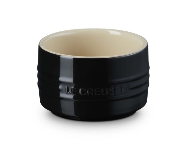 Le Creuset Steinzeug 70403201400099 Stapelbares Förmchen 8cm 0,2L - Schwarz Glänzend