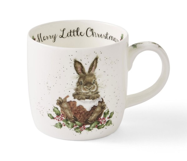 Royal Worcester Wrendale Designs MMTG5629-XS Becher mit Henkel 0,3 l Merry Little Christmas (Hase)