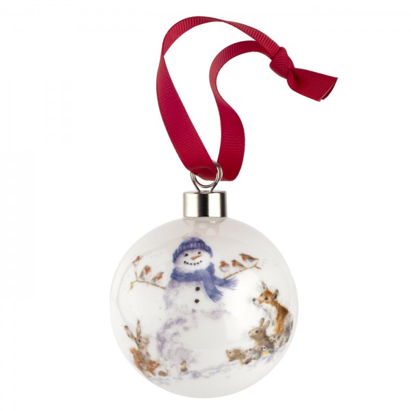 Royal Worcester Wrendale Designs Weihnachtskugel, Gathered all around (WNQA79011-XG)