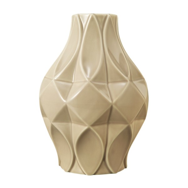 Tettau Atelier Sandbeige uni Vase 20/02 21 cm
