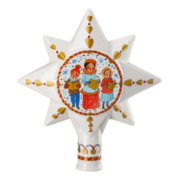Hutschenreuther Christbaumspitze Weihnachtsmarkt Christbaumspitze gr.