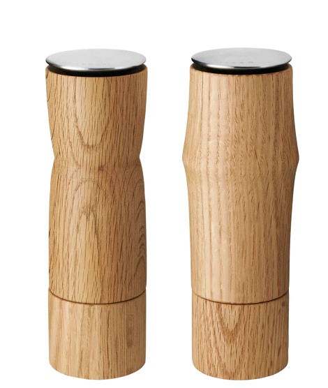 Stelton Arne Jacobsen 1560 Storm salt &amp; pepper mill 2 St oak