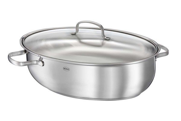 Rösle Elegance 130150 Bräter oval 41 x 28,5cm mit Glasdeckel