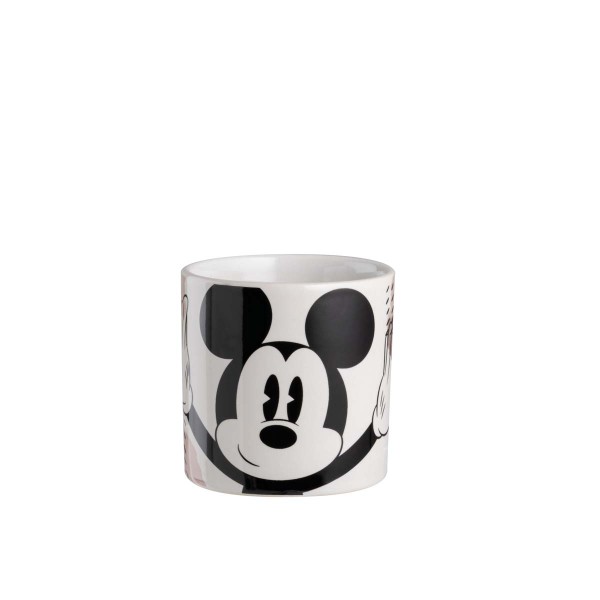 Gilde Disney - Mickey 81658 Übertopf 7cm "Mickey - Enjoy" - grau