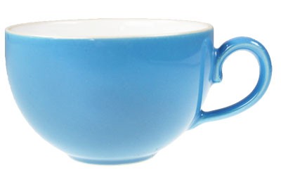 Friesland Happymix Azurblau NEU-Kaffeeobere innen weiß 0,24l