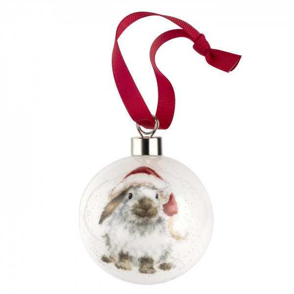 Royal Worcester Wrendale Designs Weihnachtskugel, Ho Ho Ho (WNQC79011-XG)