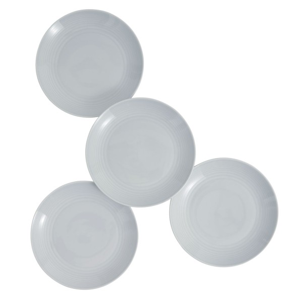 Royal Doulton Gordon Ramsay Maze Light Grey Teller 28 cm flach 4er Set