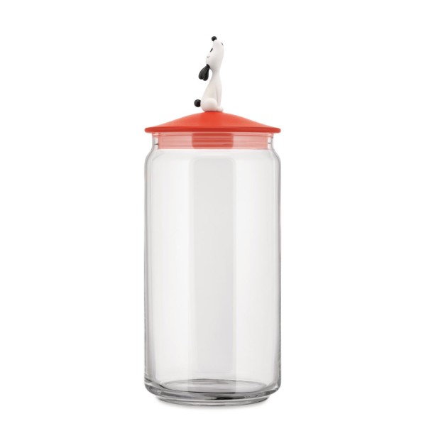 Alessi LulàJar AMMI21 RO Behälter für Hundefutter Ø10,5cm - Rot-Orange