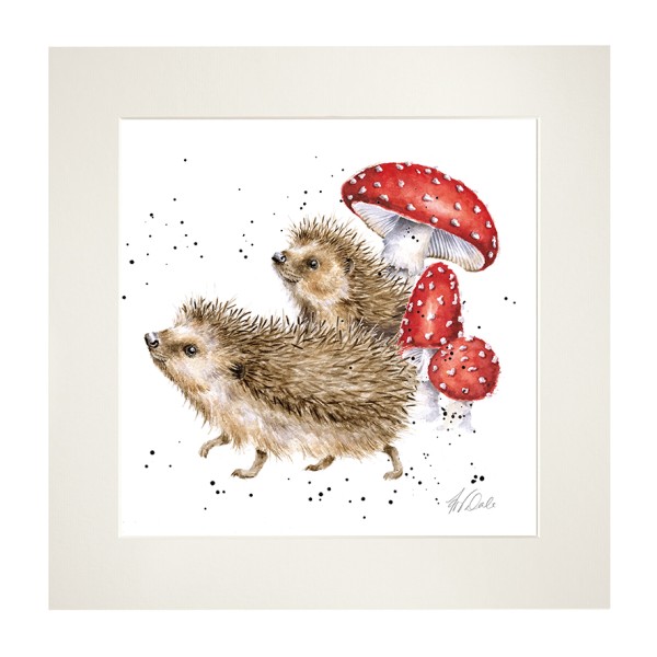 Wrendale Mounted Prints MP221 "A Prickly Adventure" - Igel