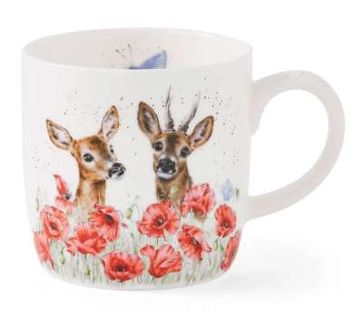 Royal Worcester Wrendale Designs Halloween Tasse – 0,4 Liter Mit Eulen Unter Dem Kürbismond | Lustiger „Happy Owl-o-ween“-Spruch