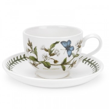 Portmeirion Botanic Garden: Weiße Lichtnelke Kaffee-/Teetasse rund m. Untere BG04507 (white campion)