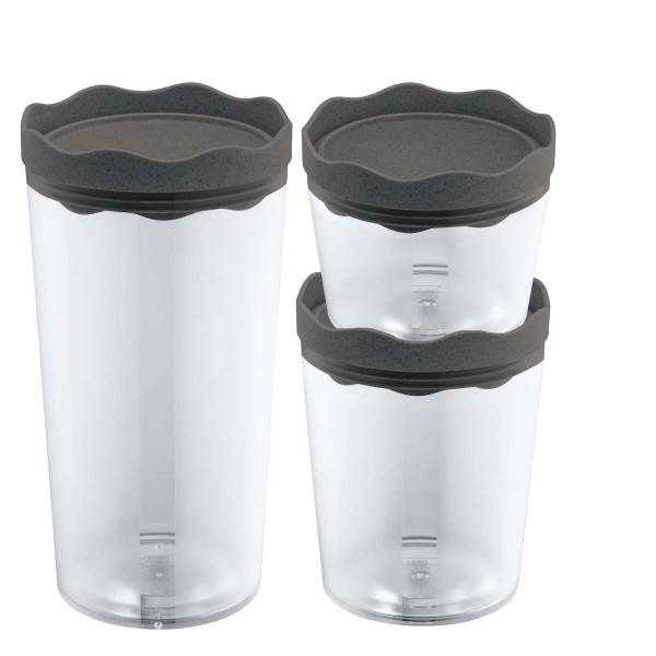 Koziol PRINCE SET OSLO 7877701 Vorratsdosenset 3tlg. - Nature Ash Grey