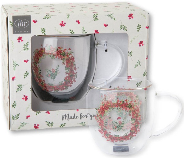 Ihr Berry Wreath cream GB1013460 Teeglas