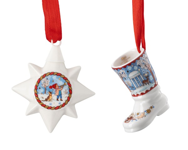 Hutschenreuther Sammelkollektion 22 Weihnachtsabend Set Ministern/Stiefel