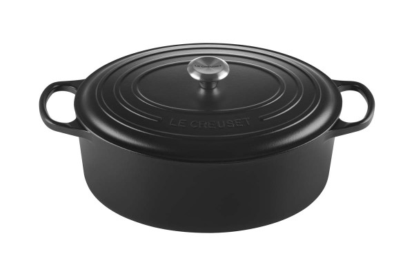 Le Creuset Kochgeschirr 21178350000430 Bräter Oval Signature 35cm - Schwarz