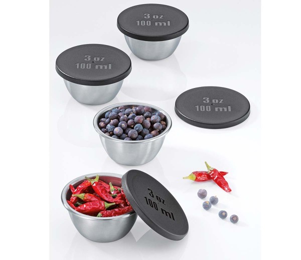 Küchenprofi 0912112804 Mini-Gewürzdosen 100 ml, 4er-Set