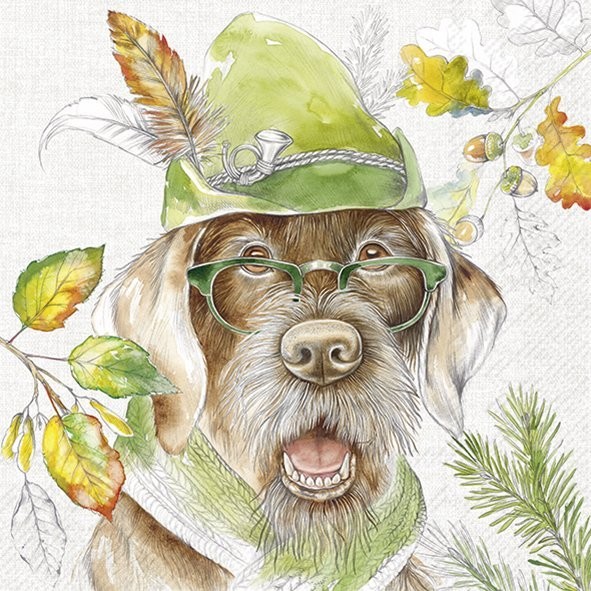 IHR L-1080245 Hunting Dog Lunch-Servietten 3-lagig (20 Stk.) 33 x 33 cm