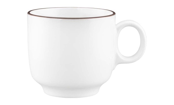 Seltmann Sento Home Pure Lines Chocolate Brown Cappuccinoobertasse 0,30 l mit Henkel