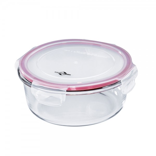 Küchenprofi Küchenaccessoires Lunchbox/Vorratsdose Glas rund, mittel